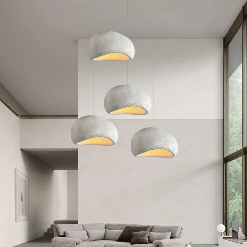 Khmara Wabi-Sabi Cloud Pendant Lamp | Organic Resin Dome Light - Ailampplus