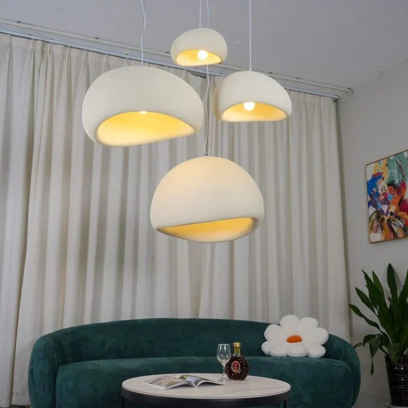 Khmara Wabi-Sabi Cloud Pendant Lamp | Organic Resin Dome Light - Ailampplus