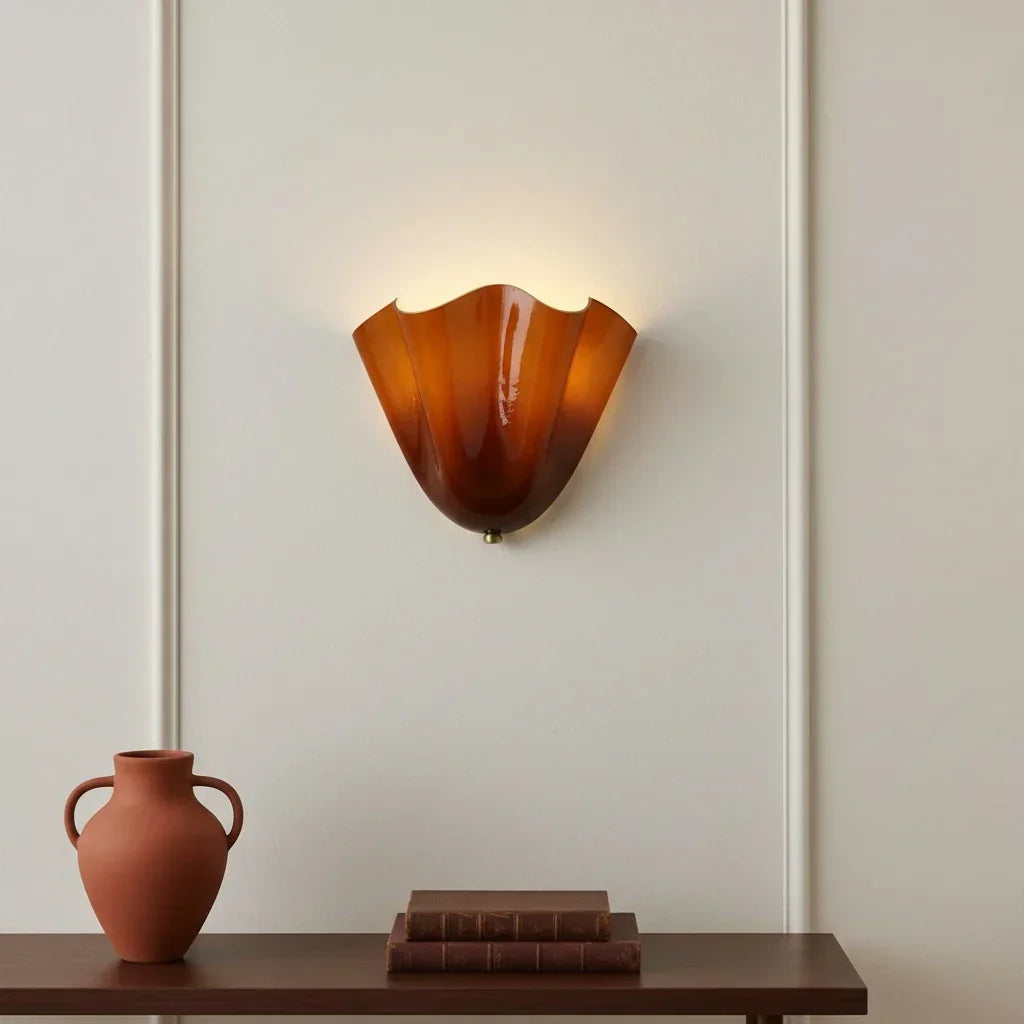 Sheryl Modern Seashell Glass Wall Light - Elegant Coastal Sconce
