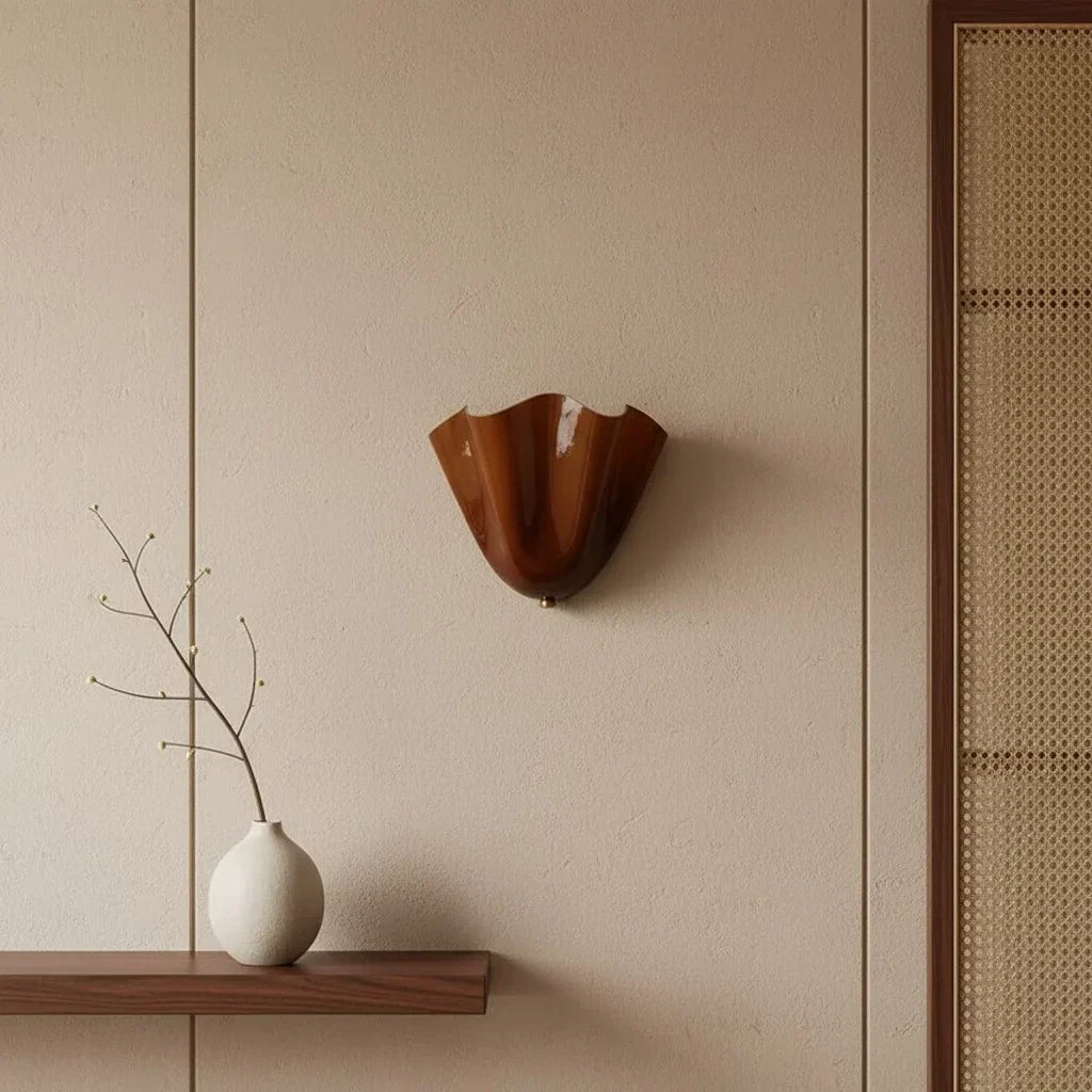 Sheryl Modern Seashell Glass Wall Light - Elegant Coastal Sconce
