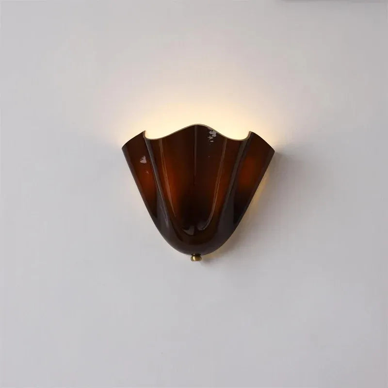 Sheryl Modern Seashell Glass Wall Light - Elegant Coastal Sconce