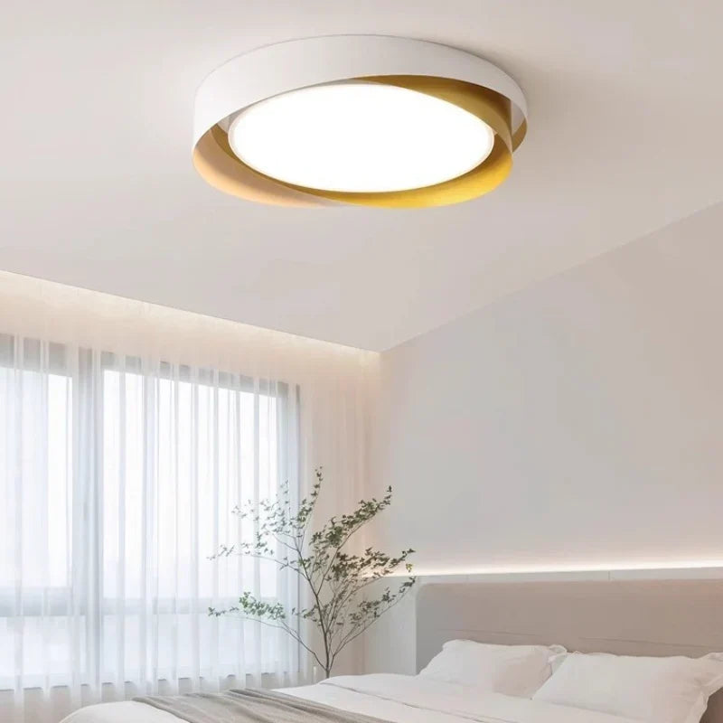Solvane Minimalistische Doppelring-LED-Deckenleuchte | Moderne Aufbauleuchte