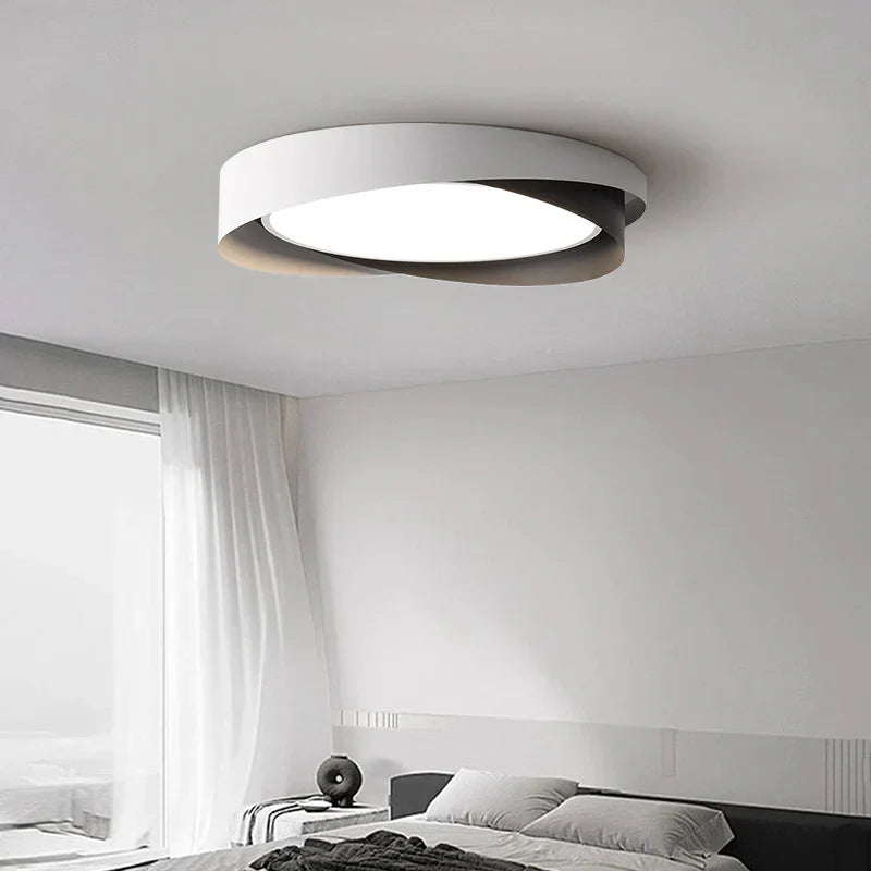 Solvane Minimalistische Doppelring-LED-Deckenleuchte | Moderne Aufbauleuchte