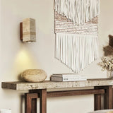 Sylvenna Vintage Column Travertine Wall Light | Natural Stone Sconce