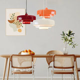 Hind Bauhaus Triple Layer Disc Pendant Light - Modern Macaron Design