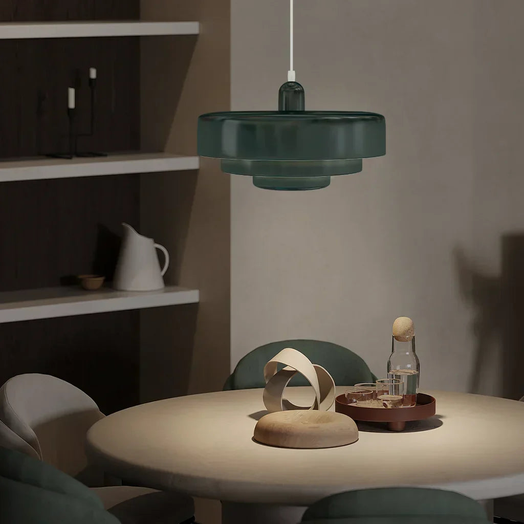 Hind Bauhaus Triple Layer Disc Pendant Light - Modern Macaron Design