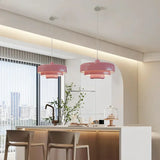 Hind Bauhaus Triple Layer Disc Pendant Light - Modern Macaron Design