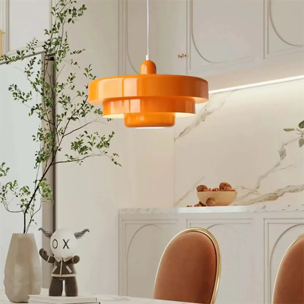 Hind Bauhaus Triple Layer Disc Pendant Light - Modern Macaron Design