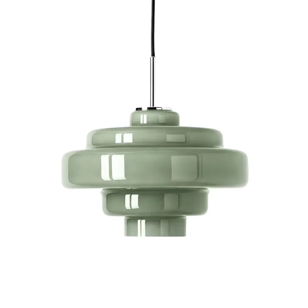 Valenra Macaron Orange Glass Pendant Light | Mid-Century Tiered Lamp