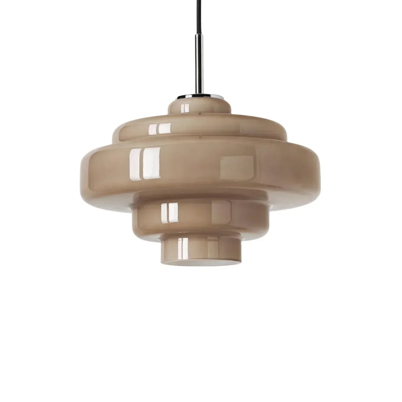 Valenra Macaron Orange Glass Pendant Light | Mid-Century Tiered Lamp