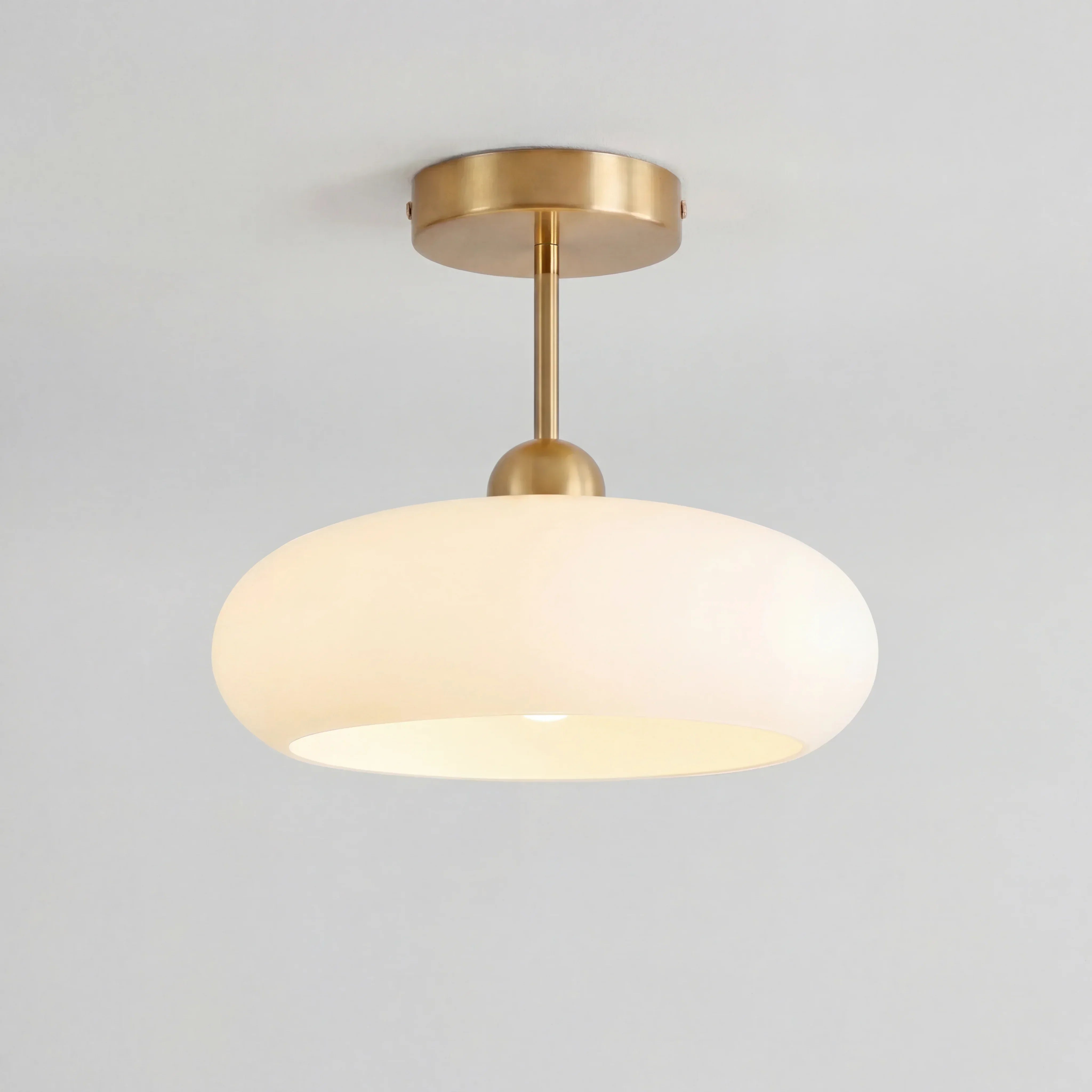 Plafonnier rond Veda Bauhaus - Montage encastré moderne du milieu du siècle
