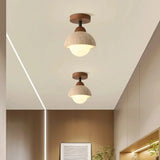 Velian Japandi Travertine Bud Pendant Light - Natural Stone Ceiling Lamp