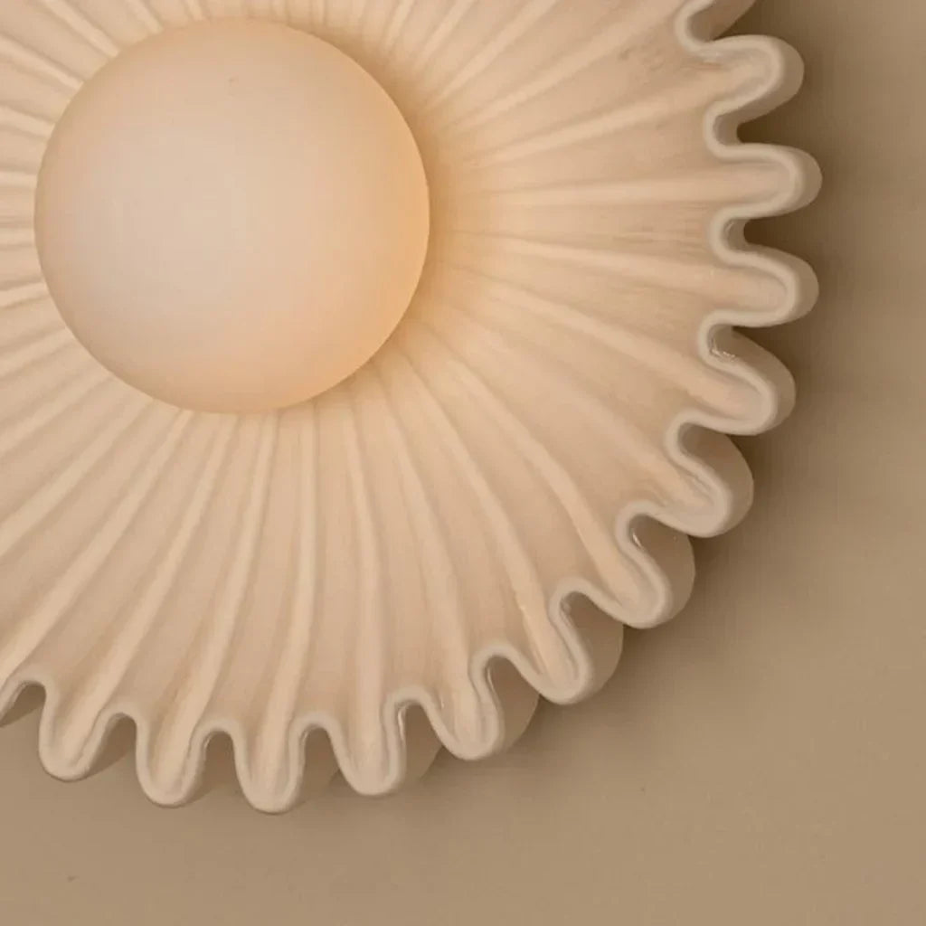 Marenys Modern Ceramic Flower Wall Light | Nordic Wabi-Sabi Sconce