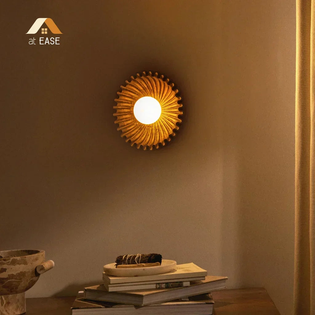 Marenys Modern Ceramic Flower Wall Light | Nordic Wabi-Sabi Sconce