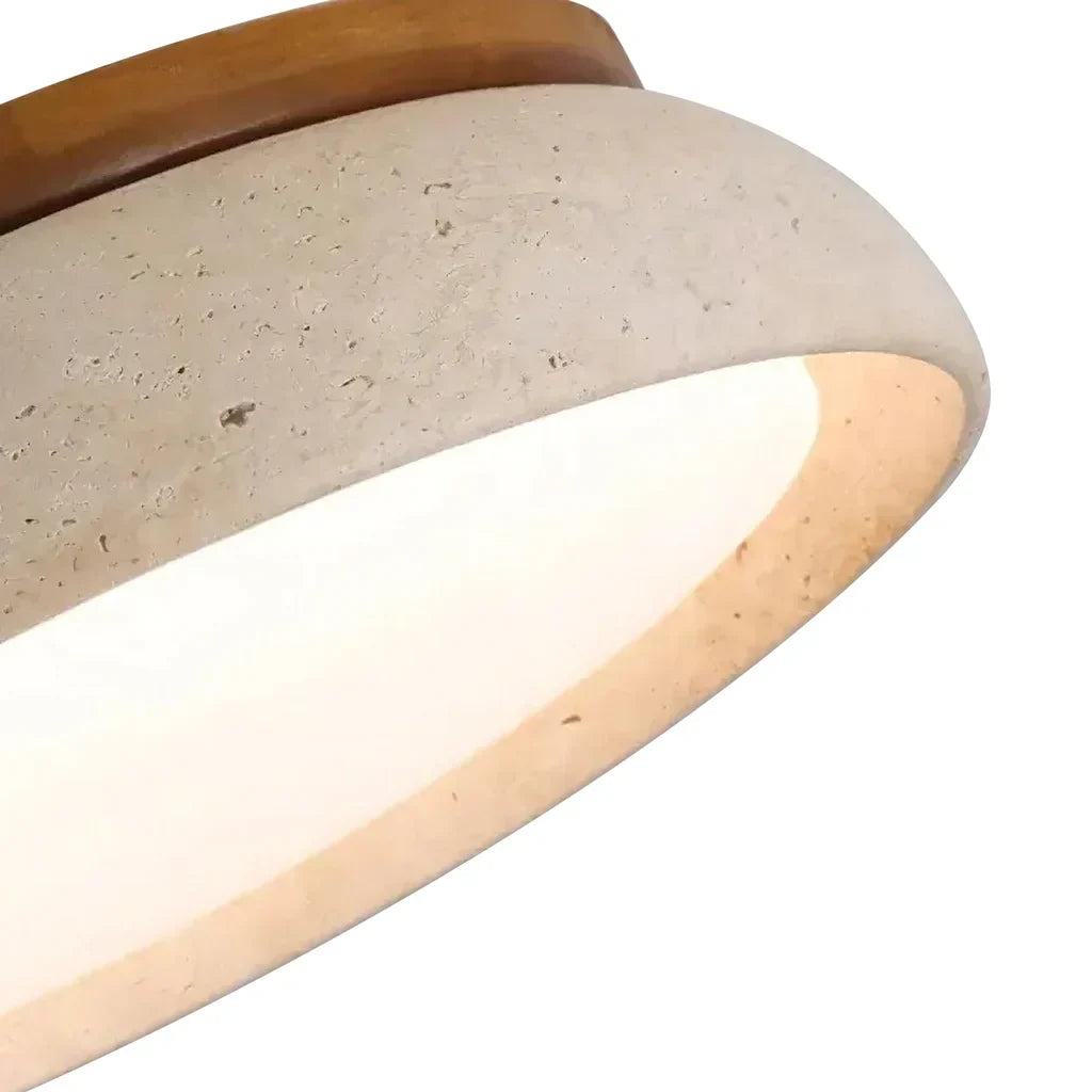 Veliana Wabi-Sabi Travertin Deckenleuchte – handgefertigte Stein-Deckenlampe