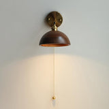 Vintage Wood Plug In Wall Lamp