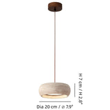 Yannick Wabi Sabi Travertine Pendant Light | Natural Stone Dining Lamp