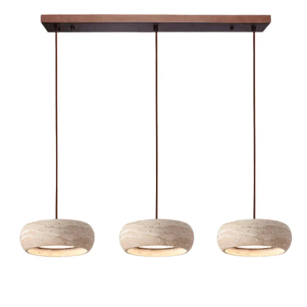 Yannick Wabi Sabi Travertine Pendant Light | Natural Stone Dining Lamp