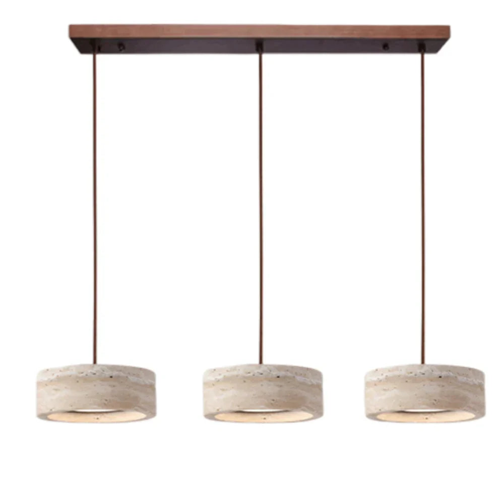 Yannick Wabi Sabi Travertine Pendant Light | Natural Stone Dining Lamp