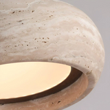 Yannick Wabi Sabi Travertine Pendant Light | Natural Stone Dining Lamp