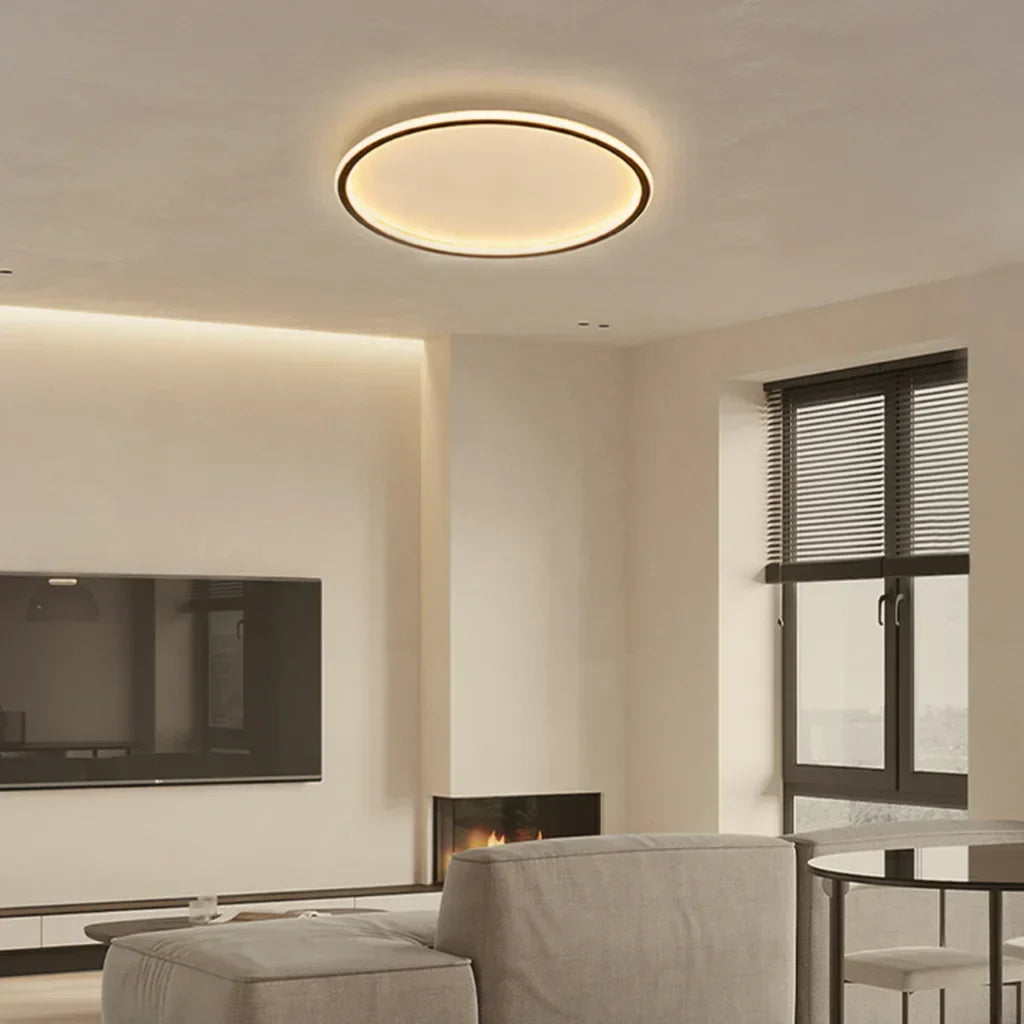 Zev Moderne runde hohle LED-Deckenleuchte – Minimalistische Deckenleuchte