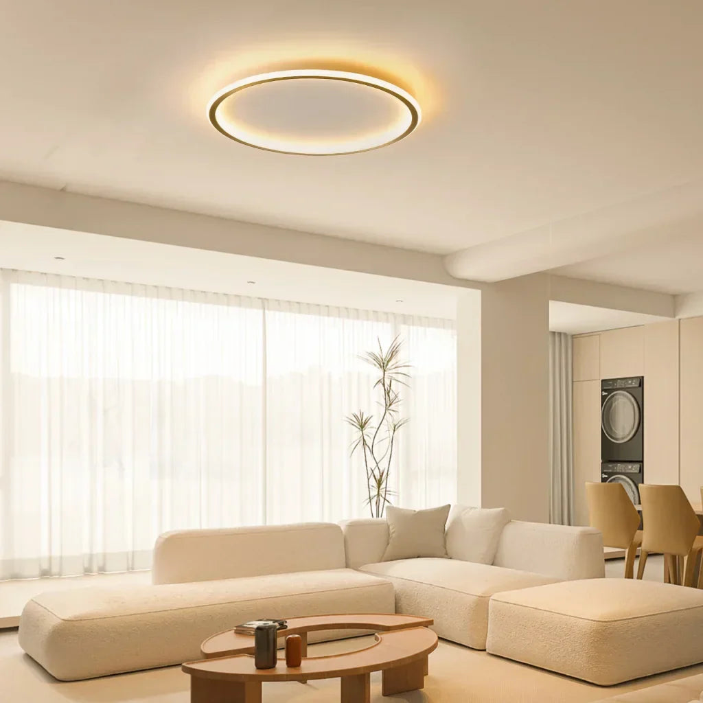 Zev Moderne runde hohle LED-Deckenleuchte – Minimalistische Deckenleuchte