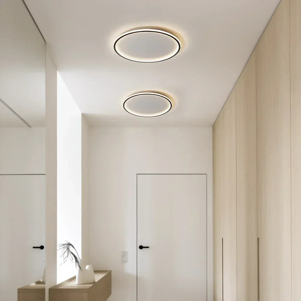 Zev Moderne runde hohle LED-Deckenleuchte – Minimalistische Deckenleuchte