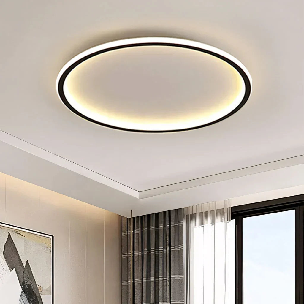 Zev Moderne runde hohle LED-Deckenleuchte – Minimalistische Deckenleuchte