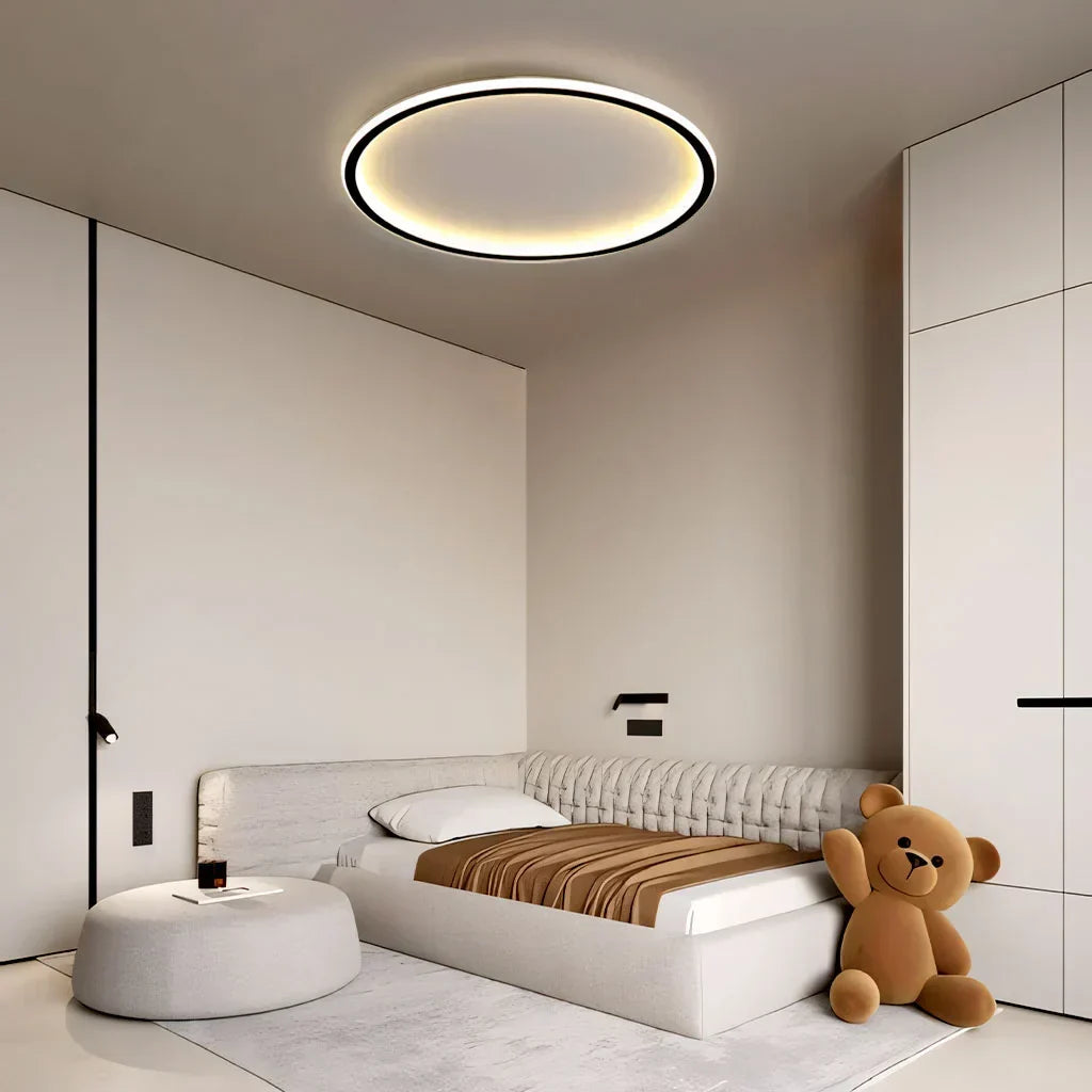 Zev Moderne runde hohle LED-Deckenleuchte – Minimalistische Deckenleuchte