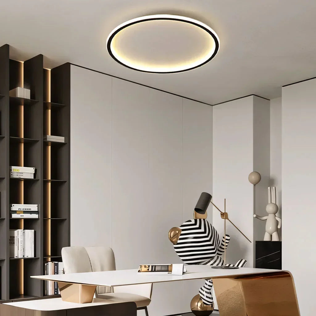 Zev Moderne runde hohle LED-Deckenleuchte – Minimalistische Deckenleuchte