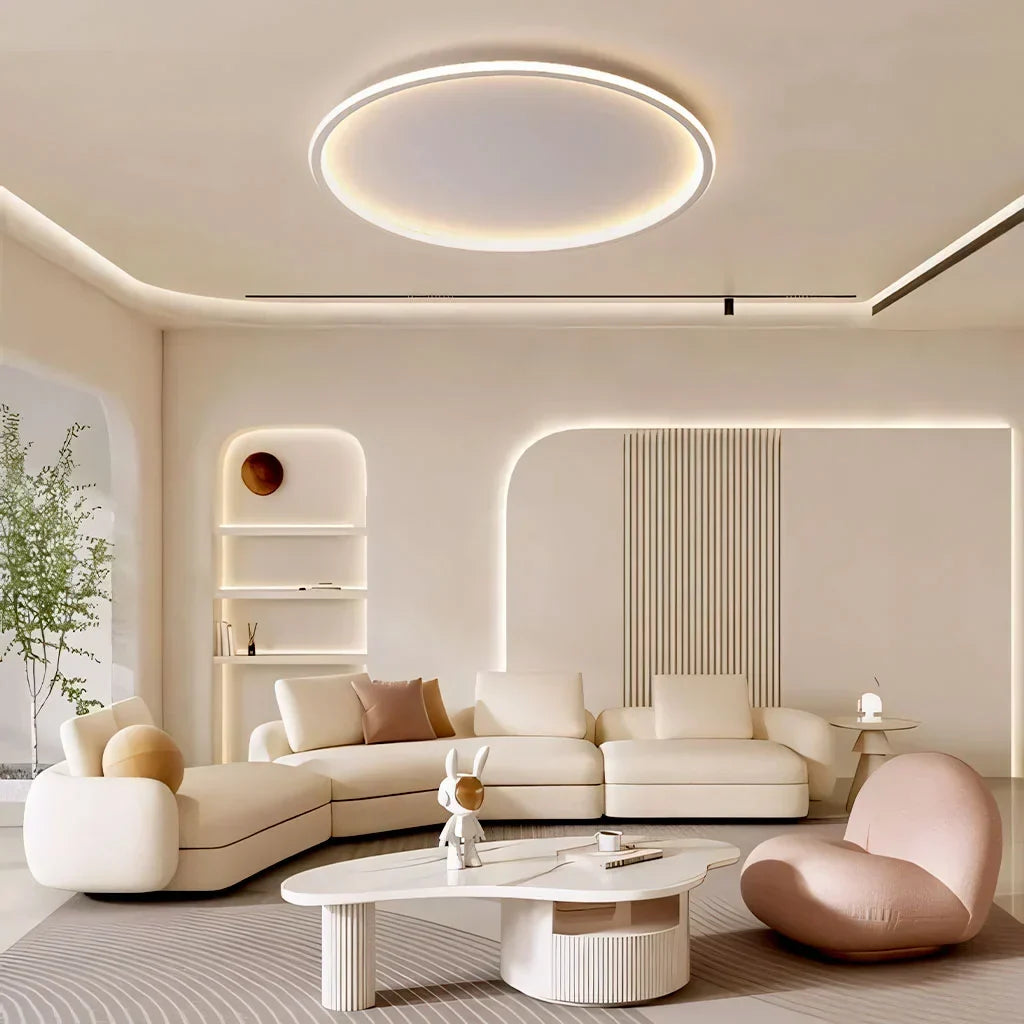 Zev Moderne runde hohle LED-Deckenleuchte – Minimalistische Deckenleuchte