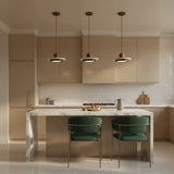 Zola Natural Travertine Pendant Light - Retro Wabi-Sabi LED Ceiling Lamp