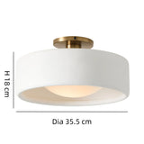 Zora Minimalist Porcelain Ceiling Light | Scandinavian Flush Mount