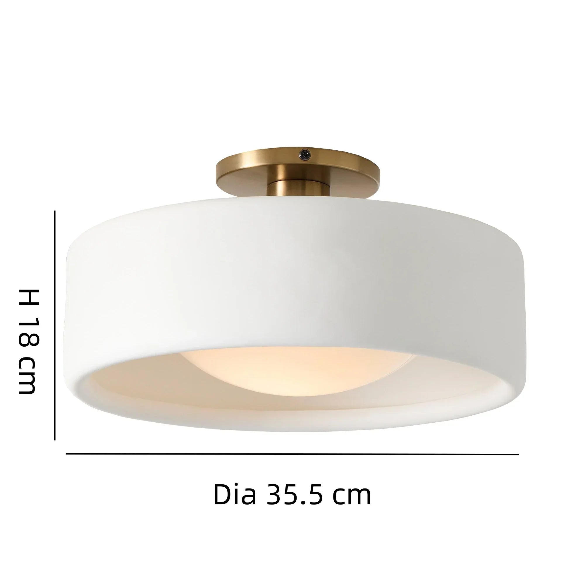 Zora Minimalist Porcelain Ceiling Light | Scandinavian Flush Mount