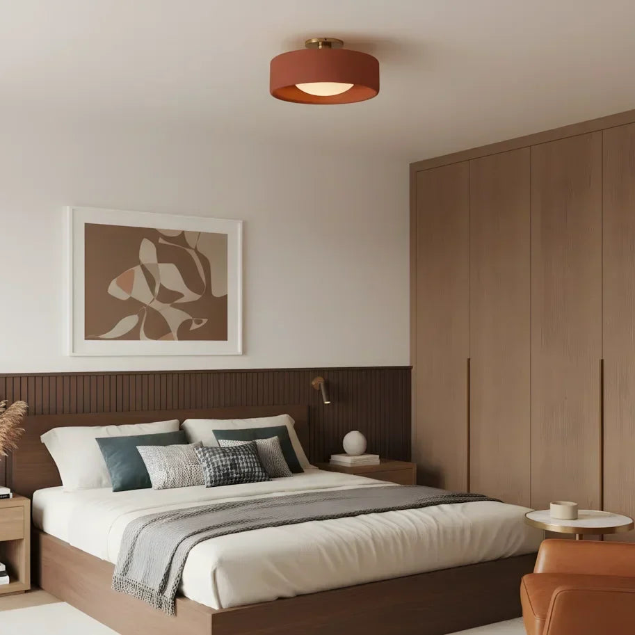 Zora Minimalist Porcelain Ceiling Light | Scandinavian Flush Mount