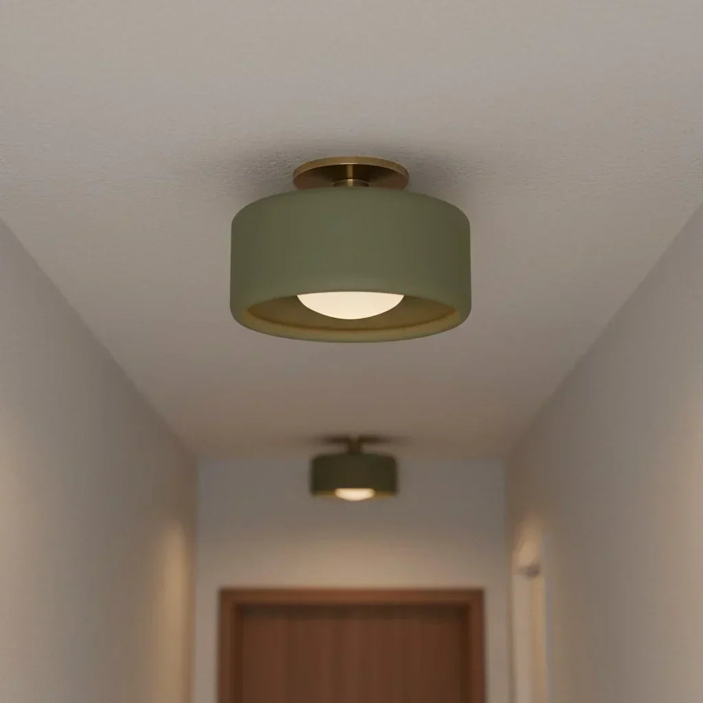 Zora Minimalist Porcelain Ceiling Light | Scandinavian Flush Mount