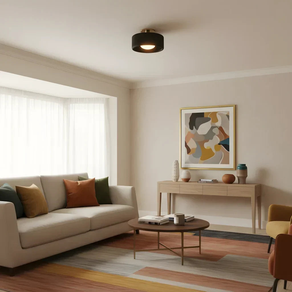 Zora Minimalist Porcelain Ceiling Light | Scandinavian Flush Mount
