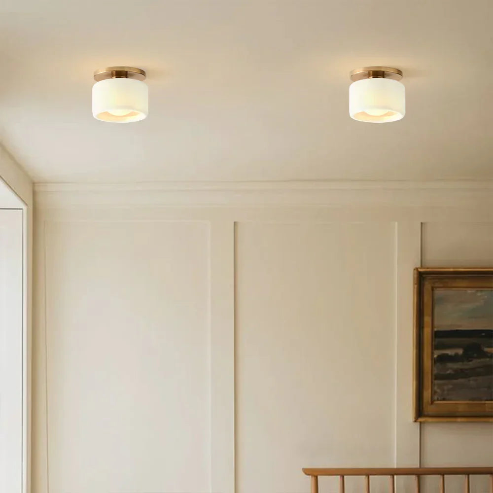 Zora Minimalist Porcelain Ceiling Light | Scandinavian Flush Mount