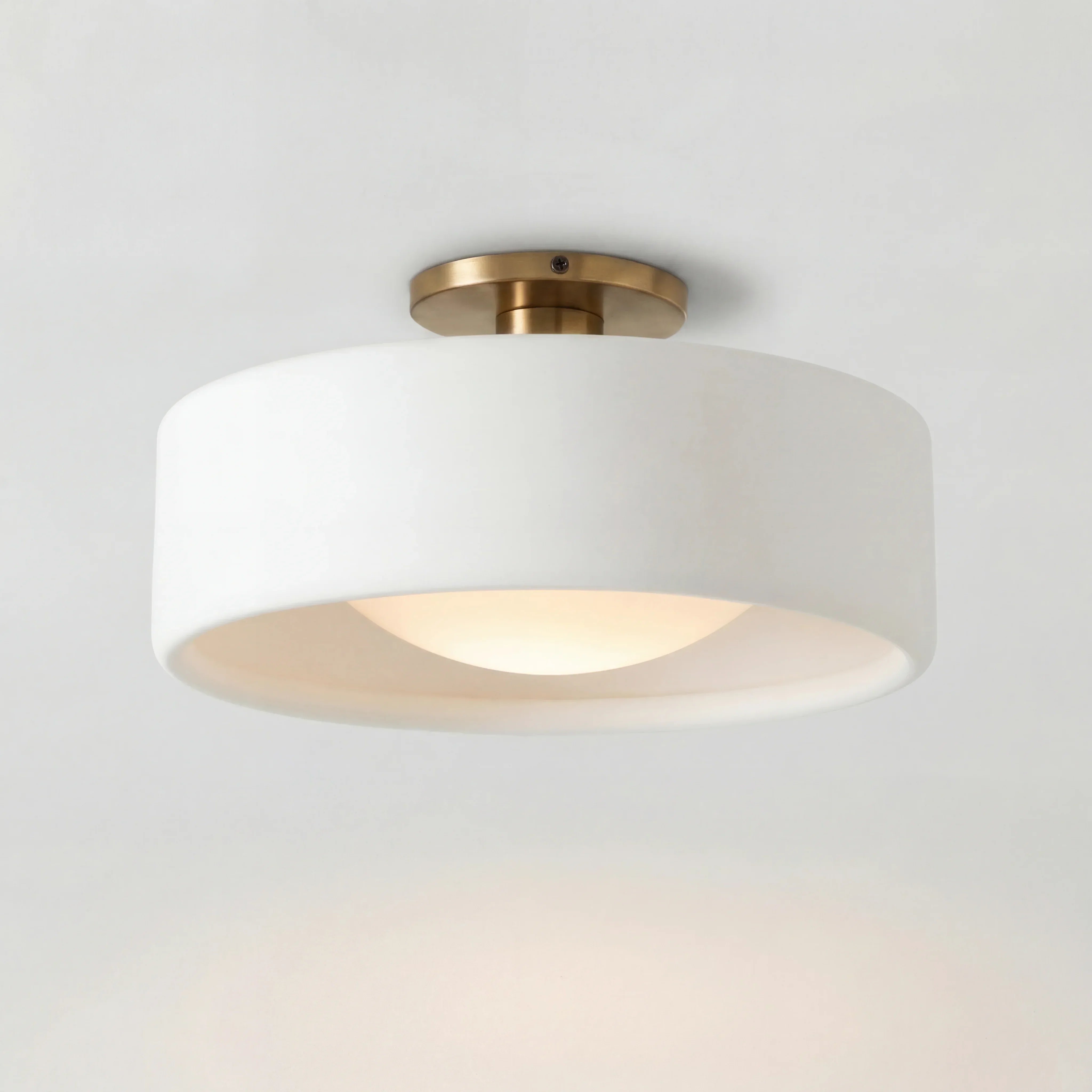 Zora Minimalist Porcelain Ceiling Light | Scandinavian Flush Mount