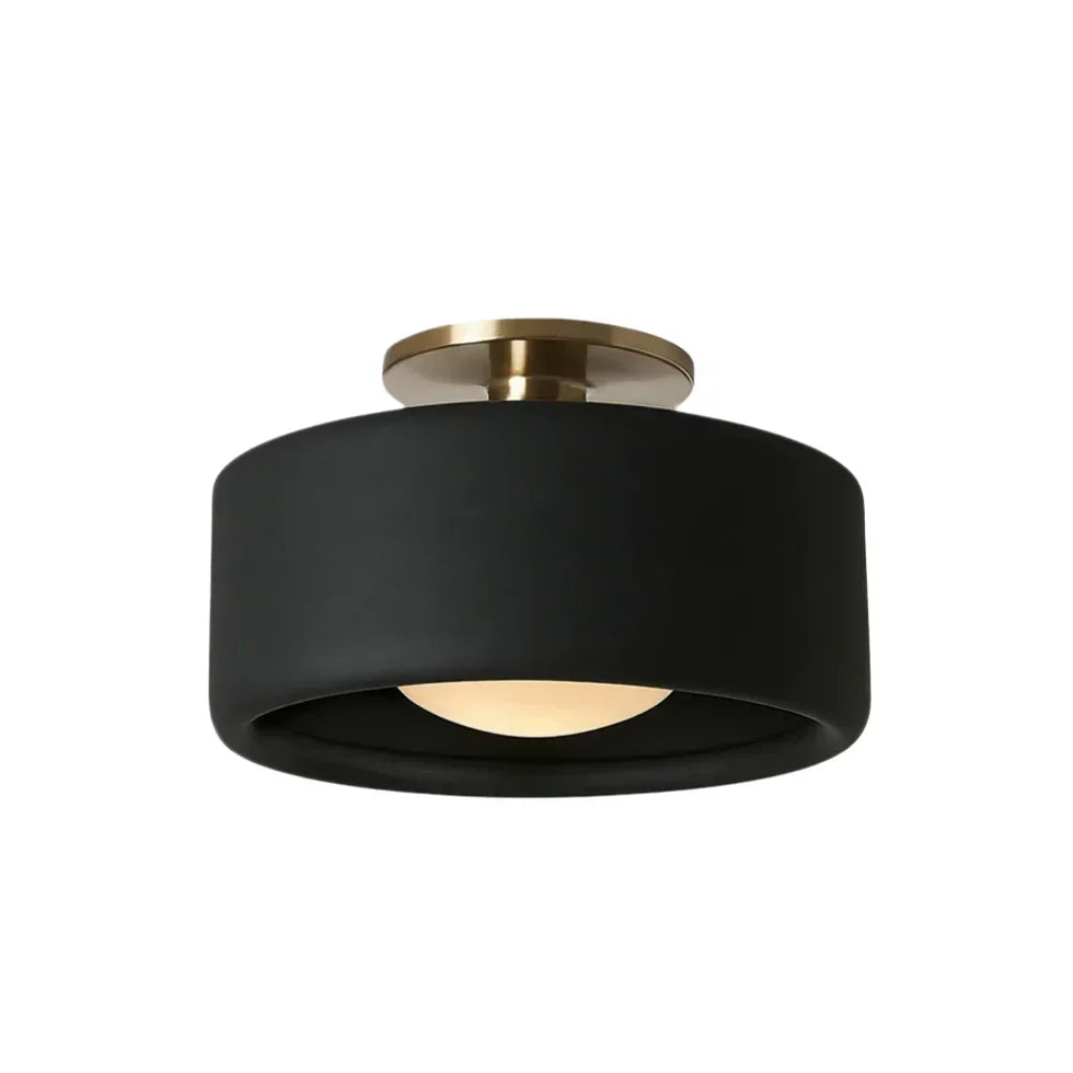 Zora Minimalist Porcelain Ceiling Light | Scandinavian Flush Mount