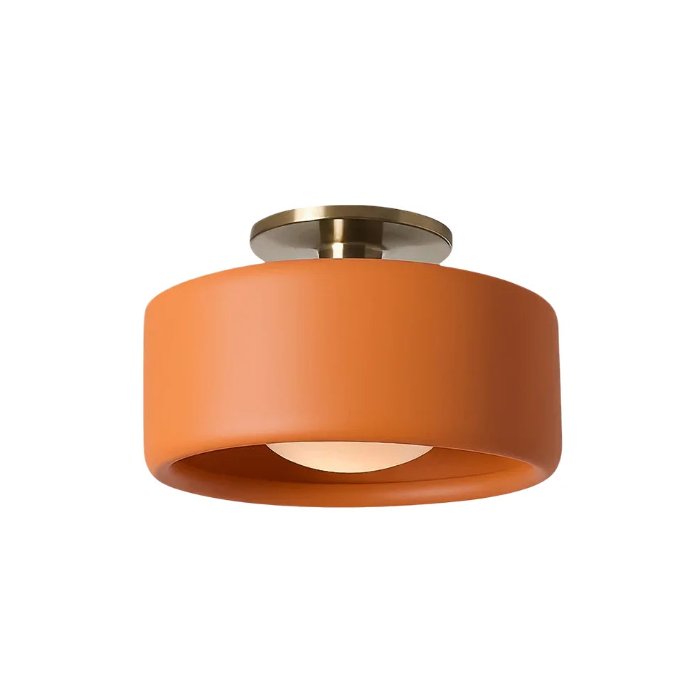 Zora Minimalist Porcelain Ceiling Light | Scandinavian Flush Mount