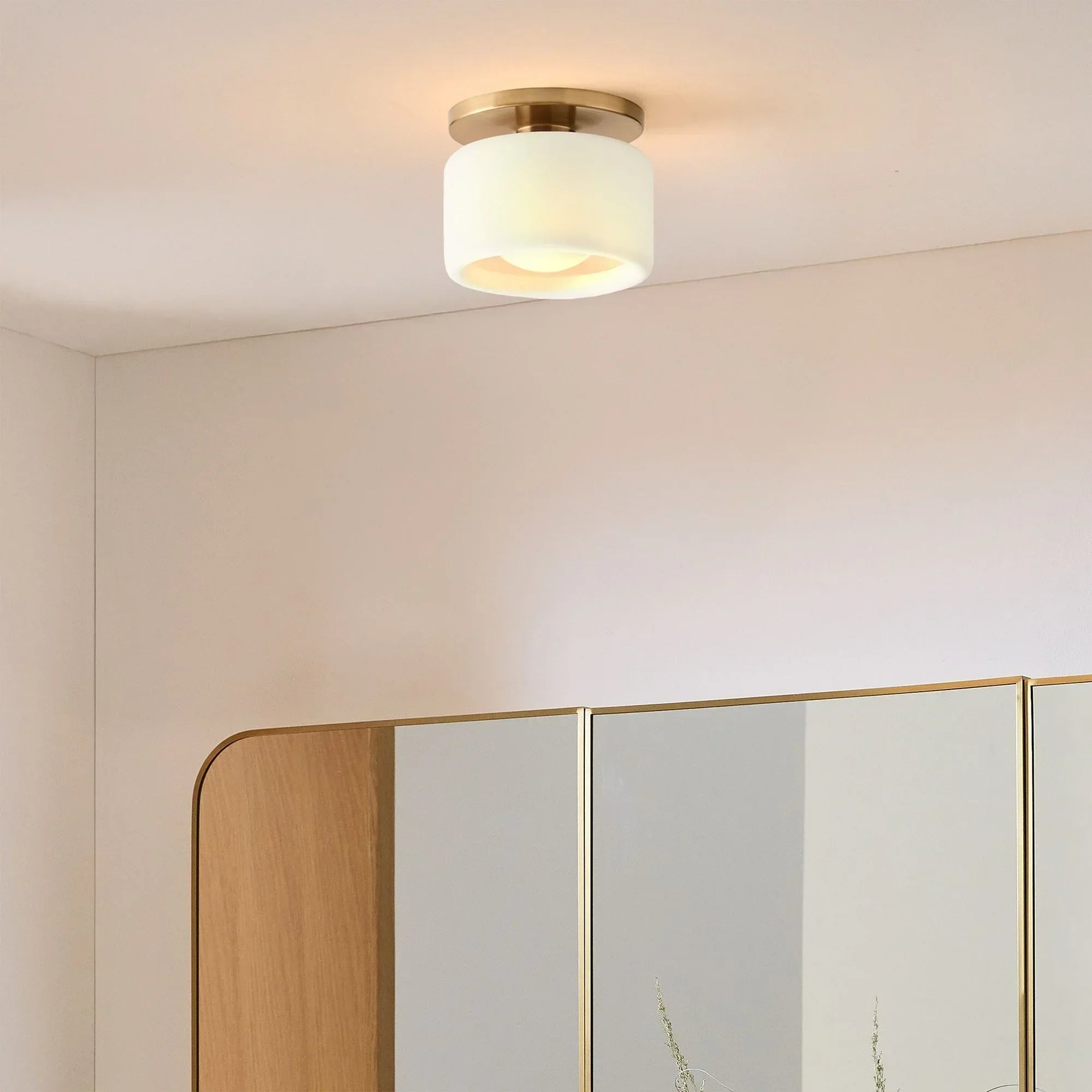 Zora Minimalist Porcelain Ceiling Light | Scandinavian Flush Mount