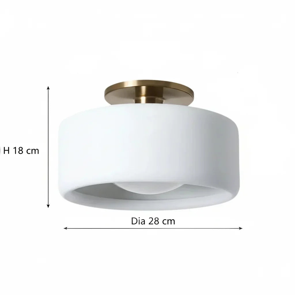 Zora Minimalist Porcelain Ceiling Light | Scandinavian Flush Mount