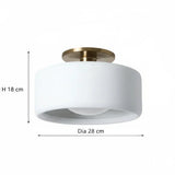 Zora Minimalist Porcelain Ceiling Light | Scandinavian Flush Mount