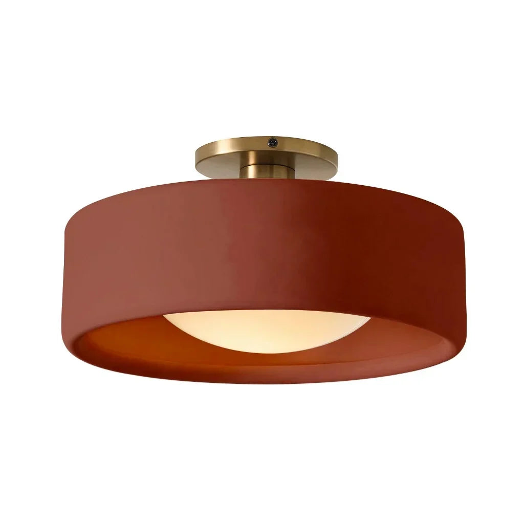 Zora Minimalist Porcelain Ceiling Light | Scandinavian Flush Mount