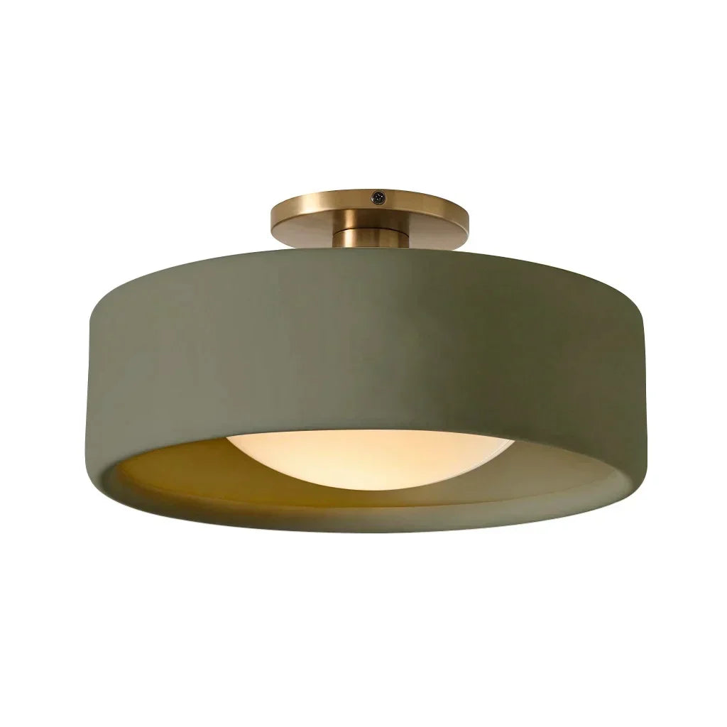 Zora Minimalist Porcelain Ceiling Light | Scandinavian Flush Mount