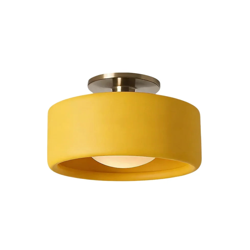Zora Minimalist Porcelain Ceiling Light | Scandinavian Flush Mount