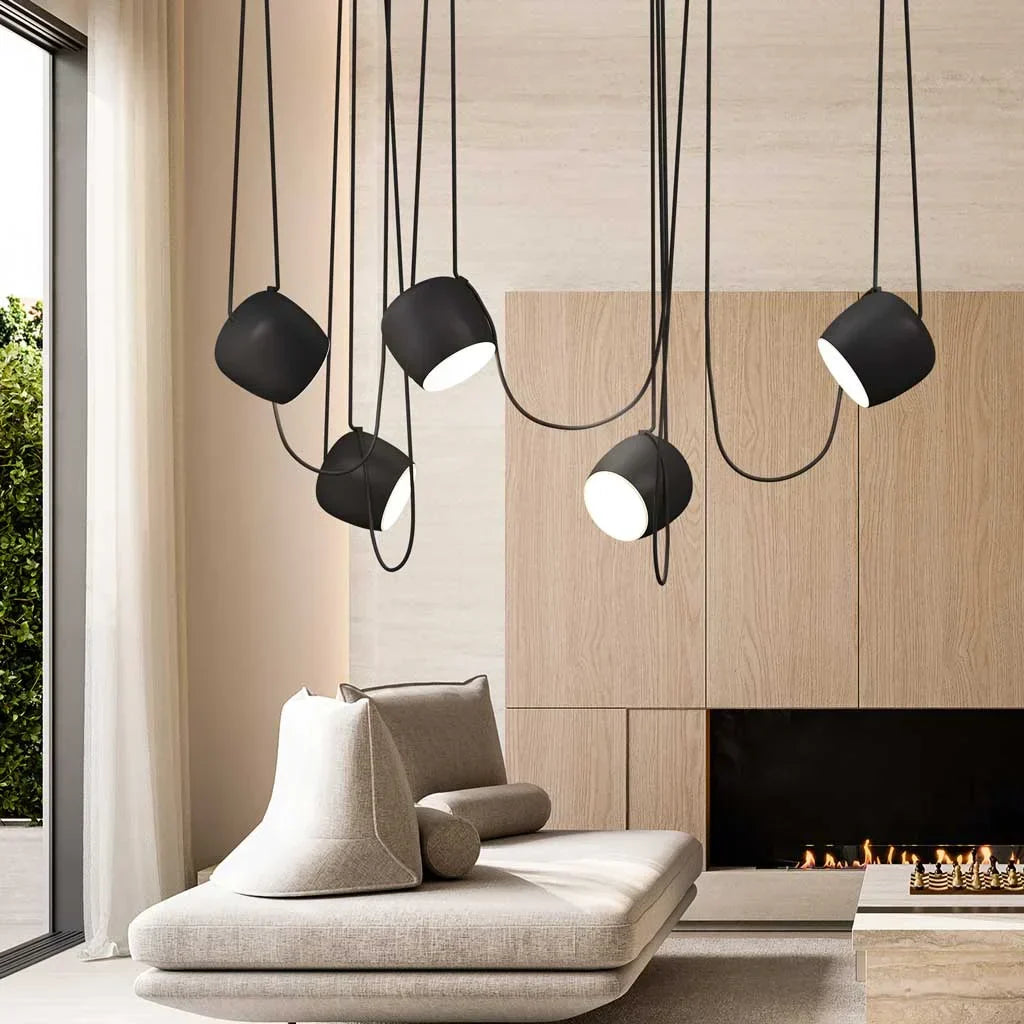 Torv, Suspension Moderne à Intensité Variable Multi-Lumière - Lustre de Style Nordique