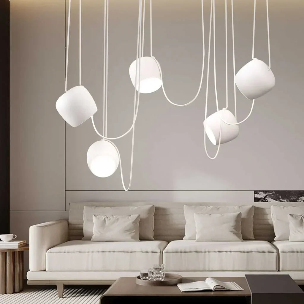 Torv, Suspension Moderne à Intensité Variable Multi-Lumière - Lustre de Style Nordique