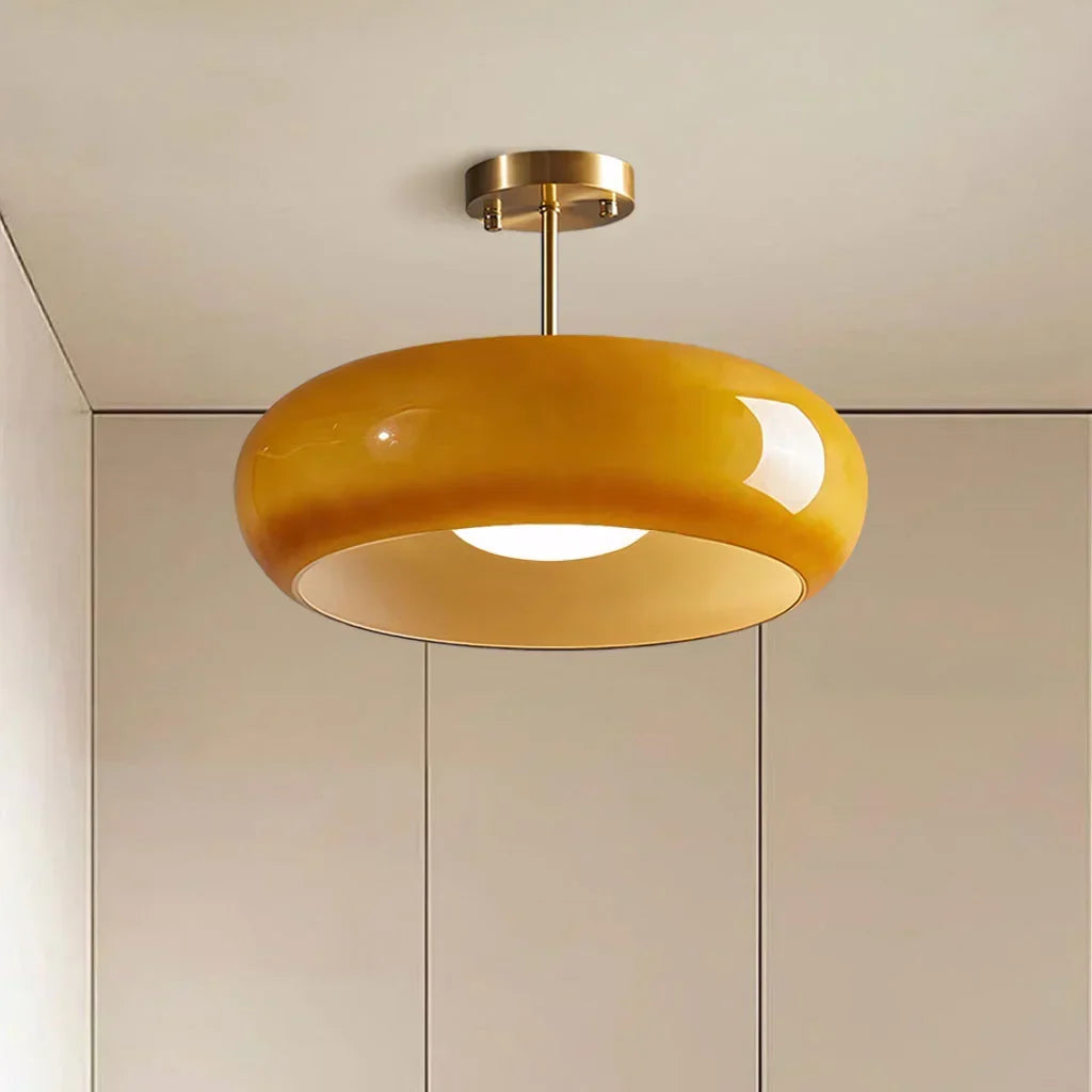 Plafonnier rond Veda Bauhaus - Montage encastré moderne du milieu du siècle